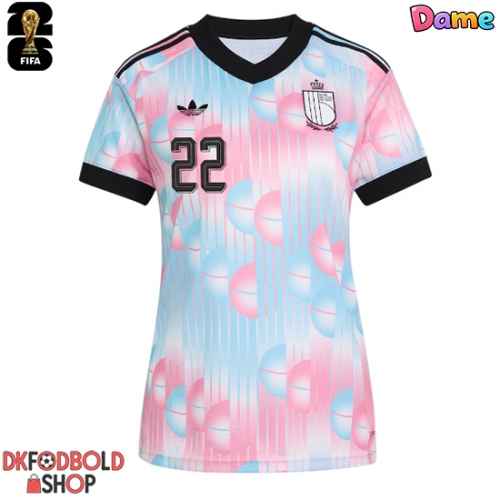 Belgien Alexis Saelemaekers #22 Udebanetrøje Dame VM 2026 Kort ærmer